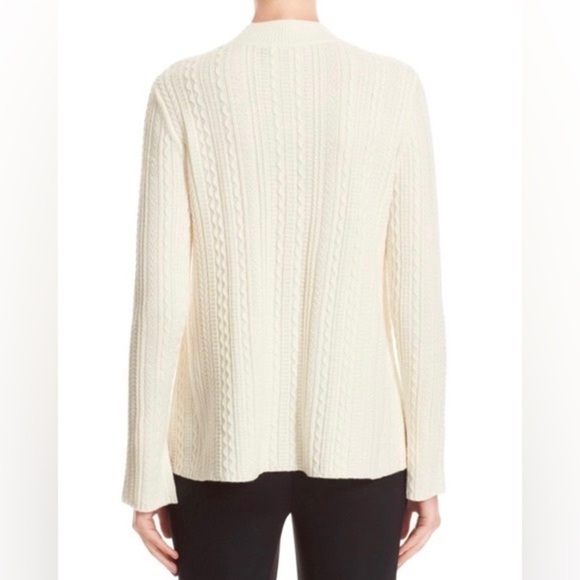 Theory Friselle Plumose Wool Blend Mock Neck Sweater in Cream L - Picture 2 of 7